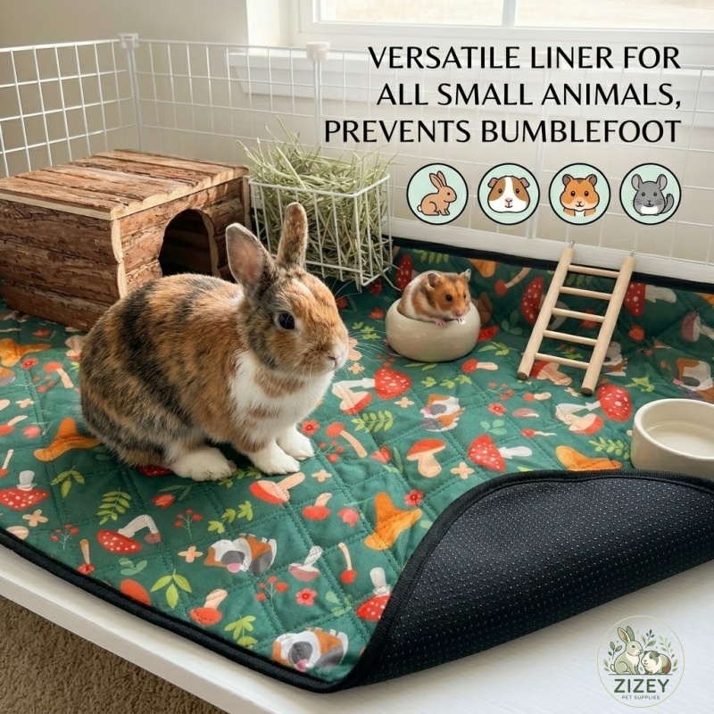 Hedgehog Bedding Liner - Tapete Lavável para Hamster, Almofada Absorvente