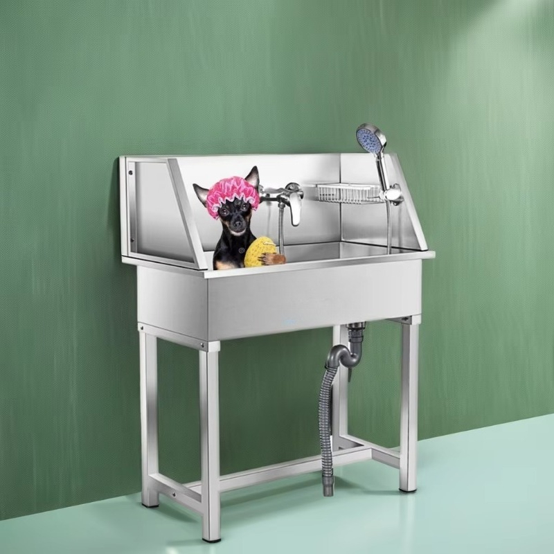 Pet Supplies Wash Station - Banheira de Aço Inoxidável Pequena para