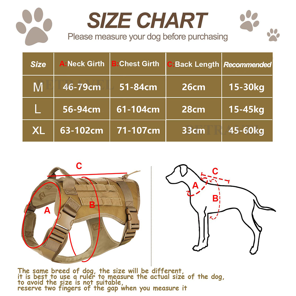 Arnês tático para cães, arnês  - No Pull Dog Harness avaliação e preço