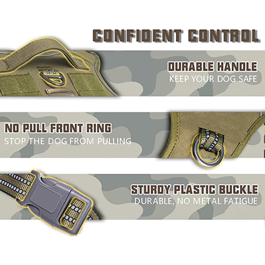 Arnês tático militar para cães - No Pull Dog Harness avaliação e preço