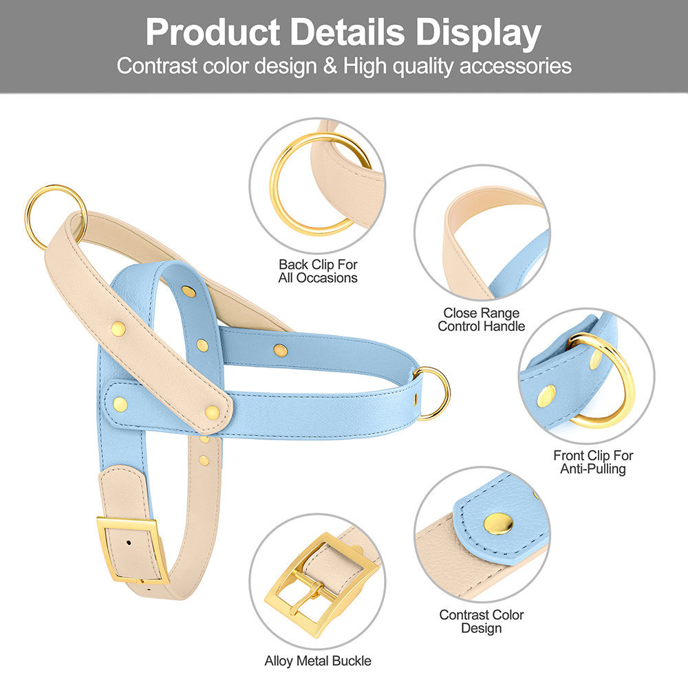Couro No Pull Dog Harness Vest - No Pull Dog Harness avaliação e preço